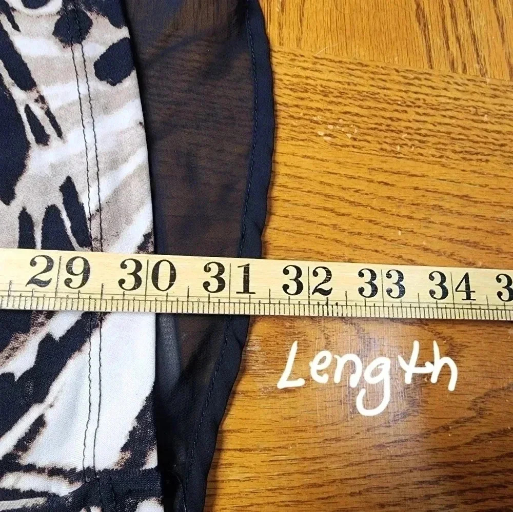 C J Banks Black Brown Cream Color Long Sleeve Plus Size 3X - Picture 9 of 9